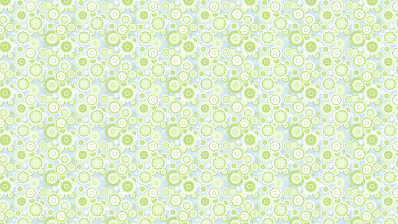 Retro Flowers - Grön