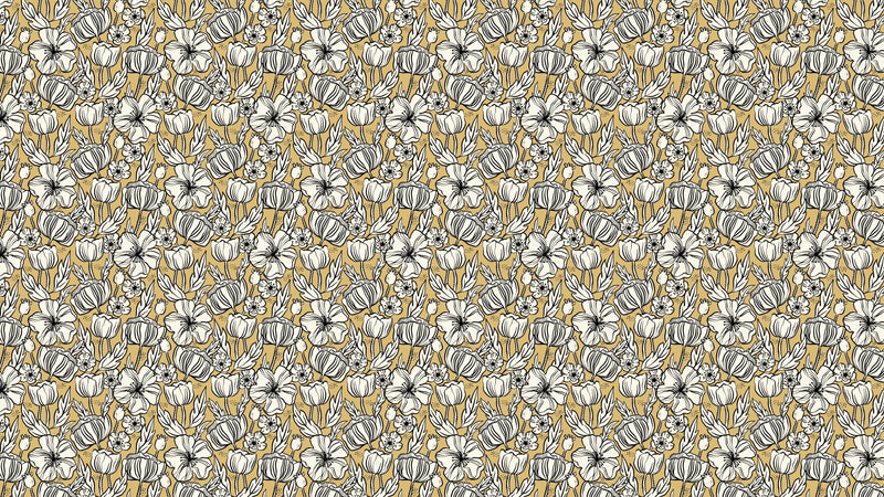Poppy Sketch - Ochre