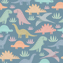 Pastel Dinosaurs - Blå