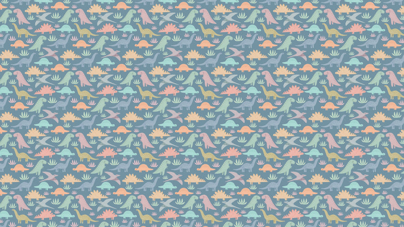 Pastel Dinosaurs - Blå