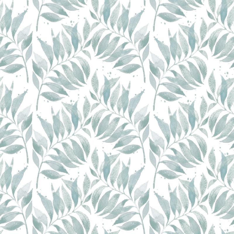 TextuRöd Watercolor Palm Leaf - Aqua