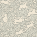 Celestial Sea Rabbit - half drop - Pearl