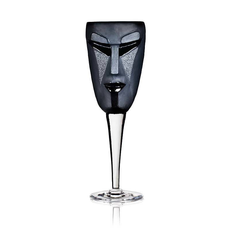 Målerås Glasbruk  Vinglas Kubik, MASQ TABLEWARE, Svart - höjd - 250mm