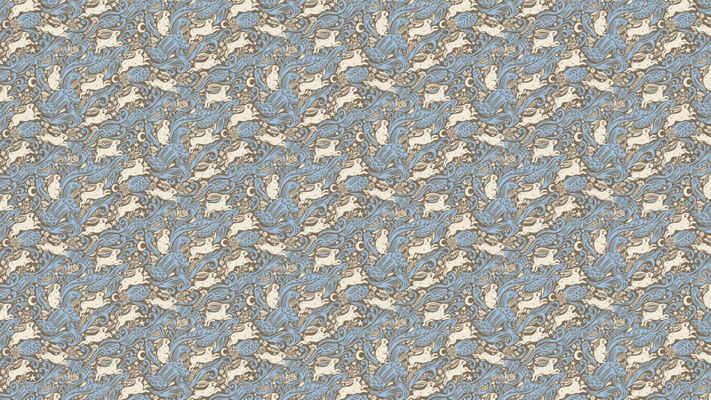 Celestial Sea Rabbit - half drop - Cobalt