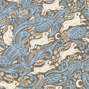 Celestial Sea Rabbit - half drop - Cobalt