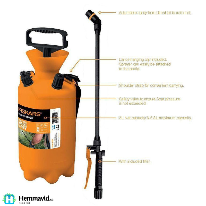 Fiskars Tryckspruta 5L - Hemmavid