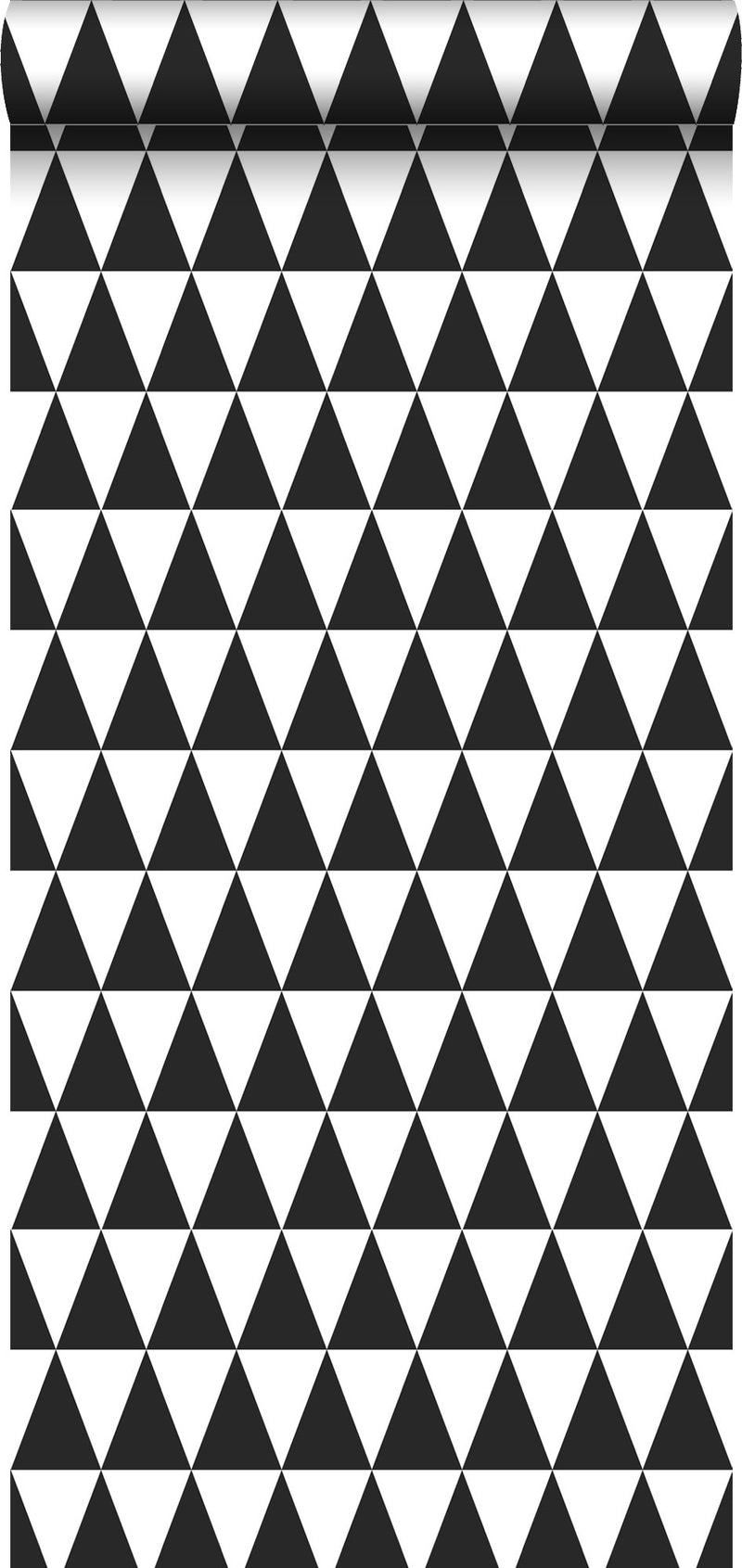 ESTAhome tapet trianglar - svart och matt vitt - Hemmavid.se
