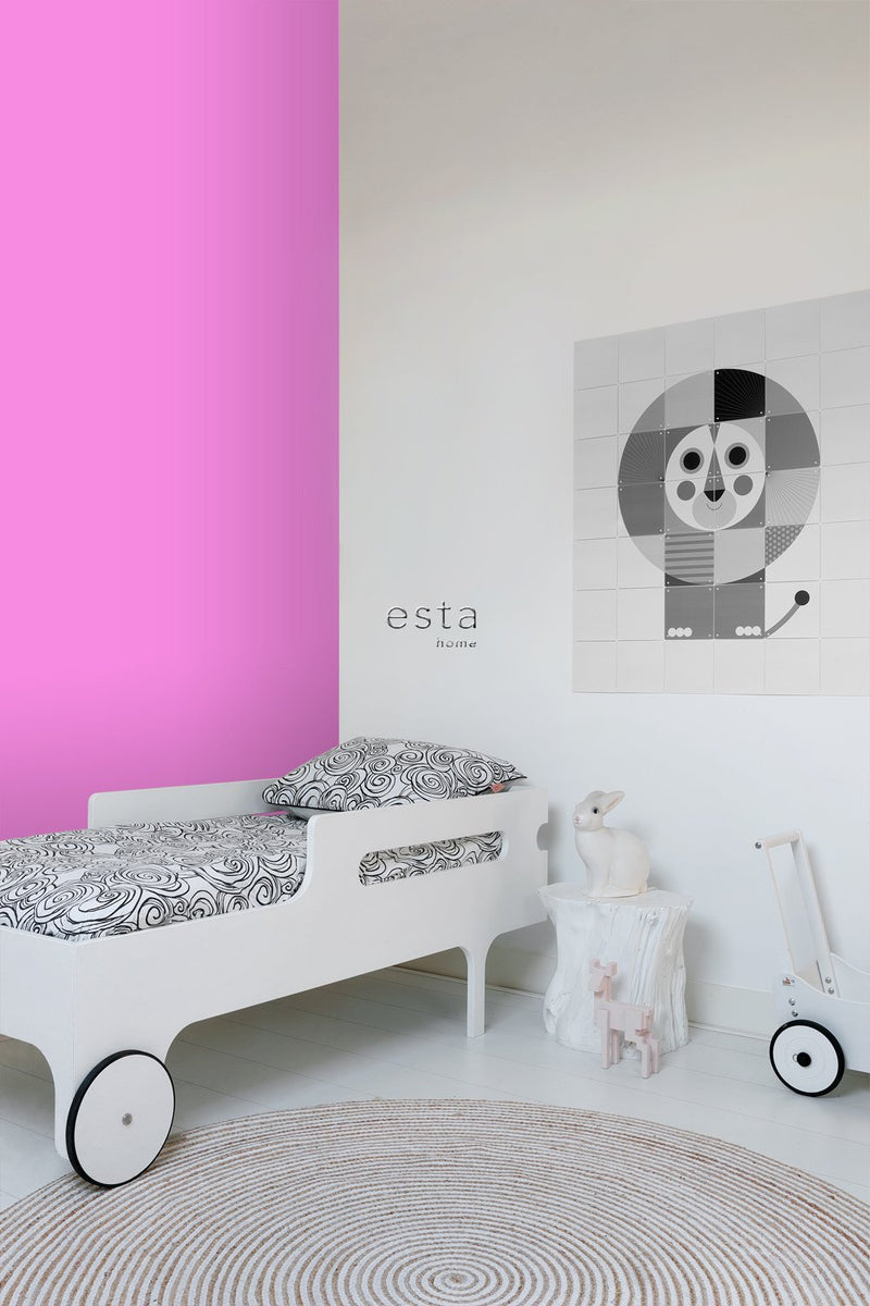 ESTAhome tapet enfärgad - rosa - Hemmavid.se