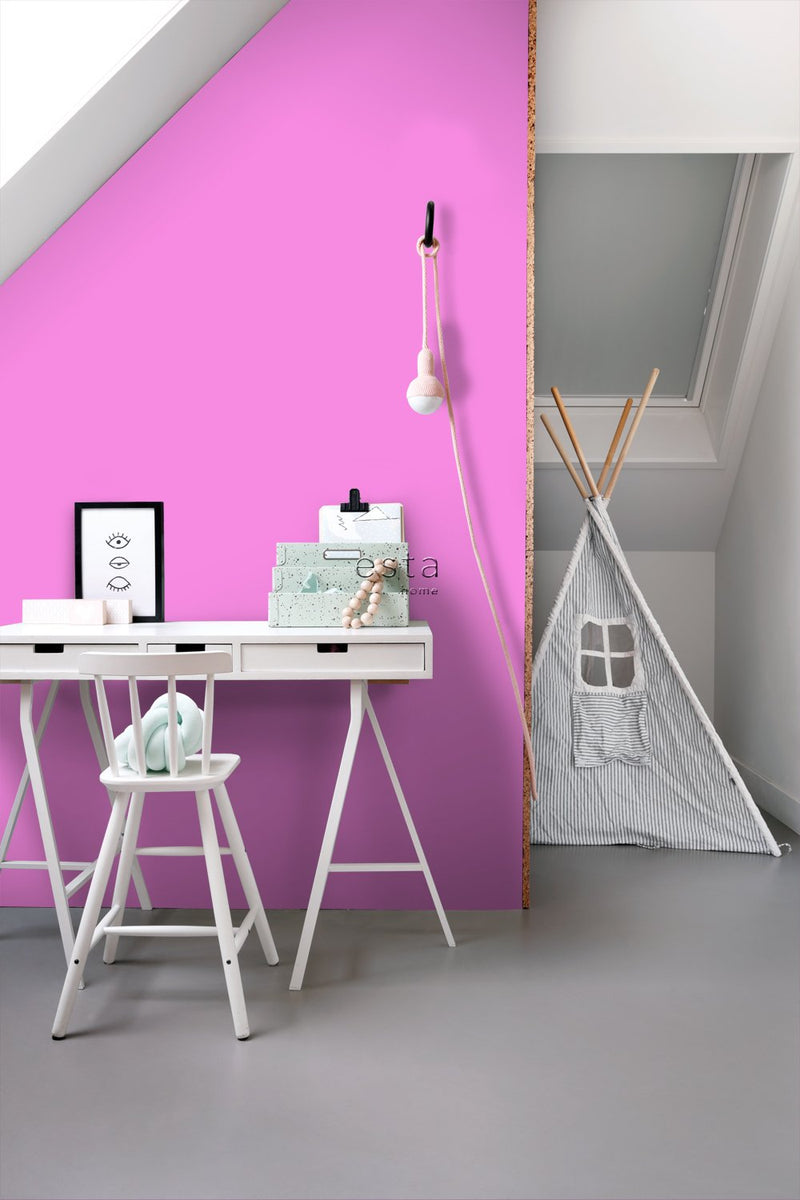 ESTAhome tapet enfärgad - rosa - Hemmavid.se