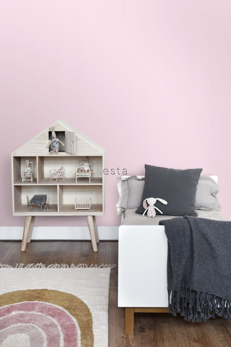 ESTAhome tapet smala ränder - rosa - Hemmavid.se