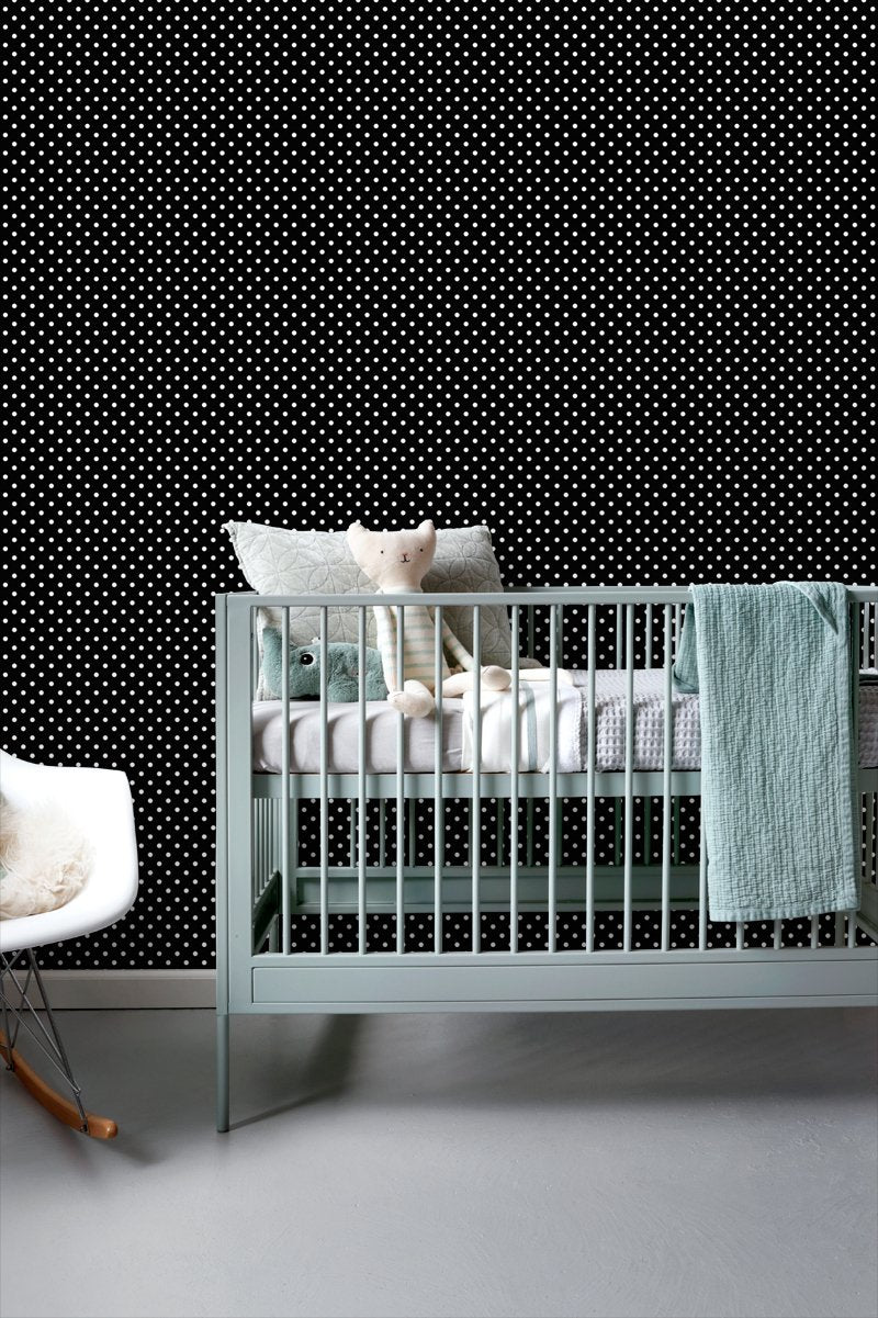 ESTAhome tapet prickar - svart och vitt - Hemmavid.se