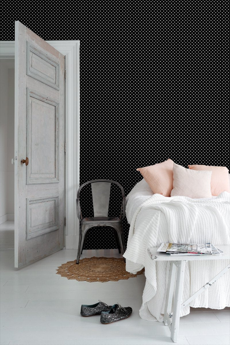ESTAhome tapet prickar - svart och vitt - Hemmavid.se