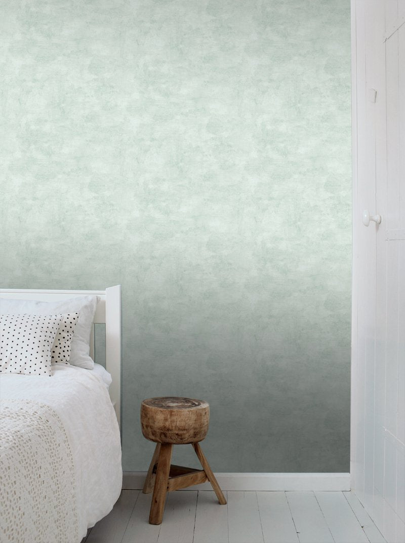 ESTAhome tapet betonglook - ljust mintgrönt - Hemmavid.se