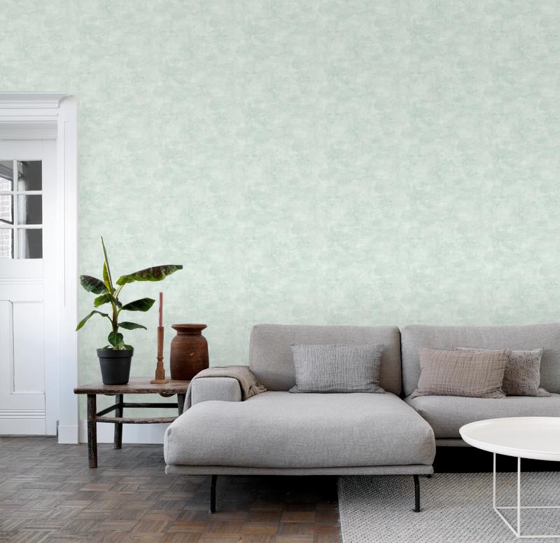 ESTAhome tapet betonglook - ljust mintgrönt - Hemmavid.se