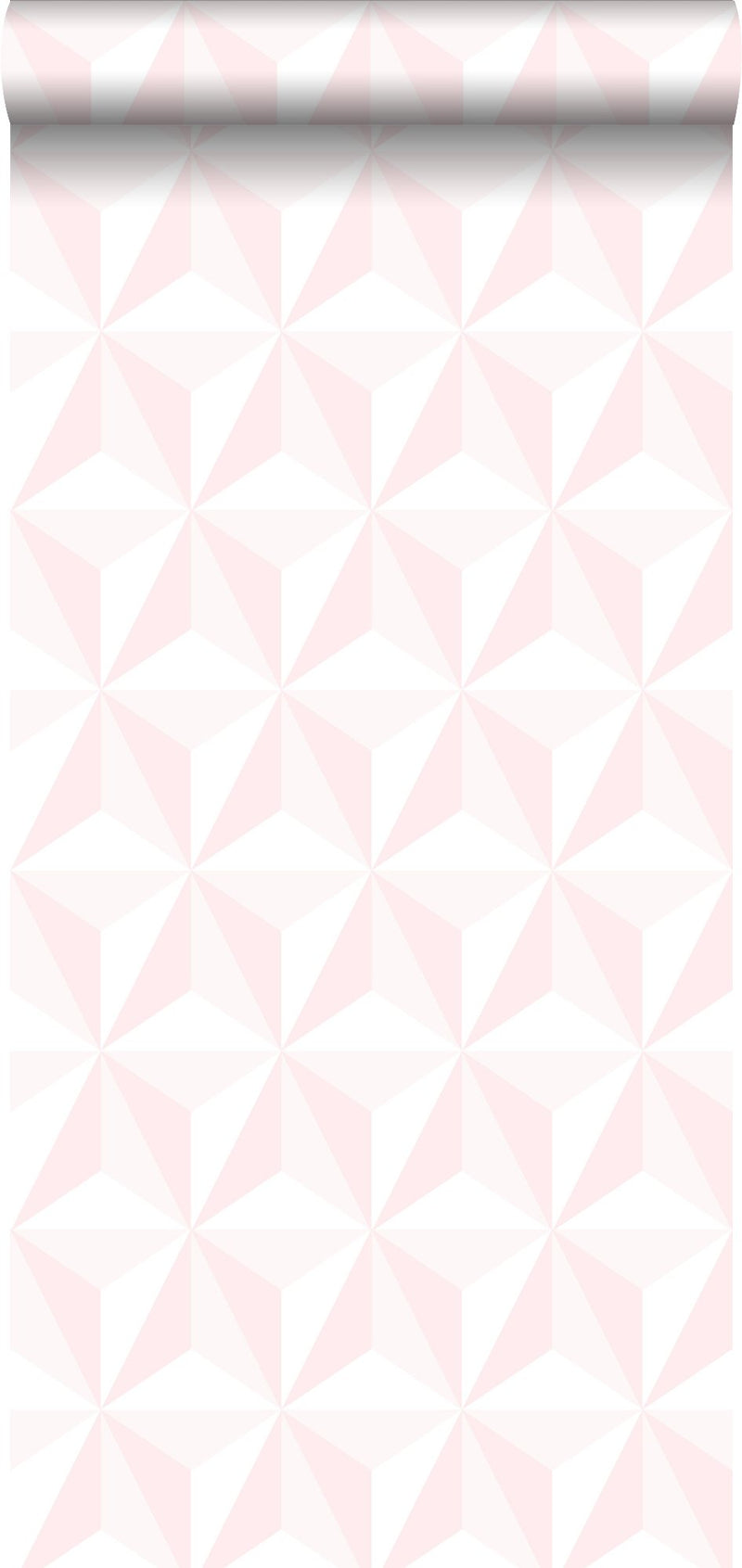 ESTAhome tapet tredimensionell grafik - ljusrosa - Hemmavid.se