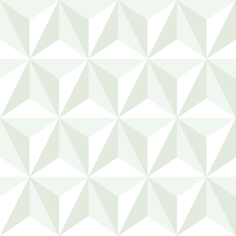 ESTAhome tapet tredimensionell grafik - mintgrönt - Hemmavid.se