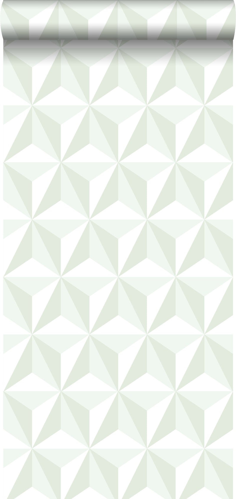 ESTAhome tapet tredimensionell grafik - mintgrönt - Hemmavid.se