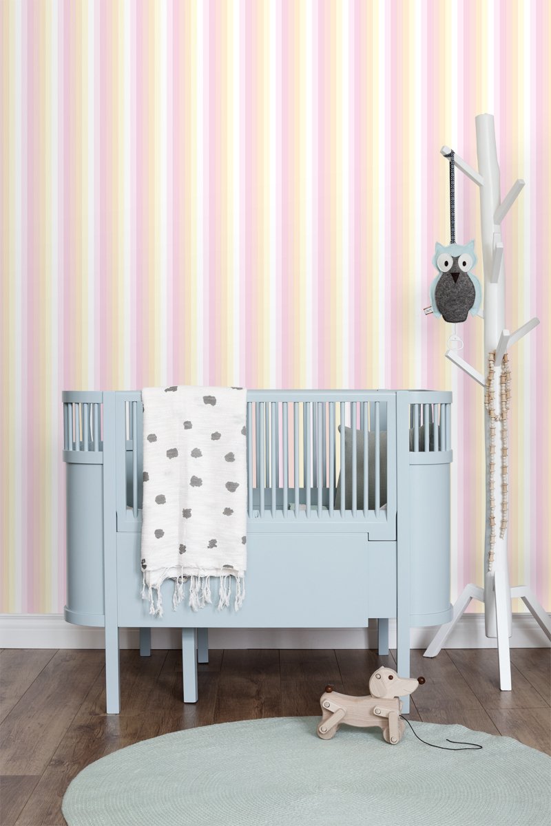 ESTAhome tapet regnbåge - ljusrosa och beige - Hemmavid.se