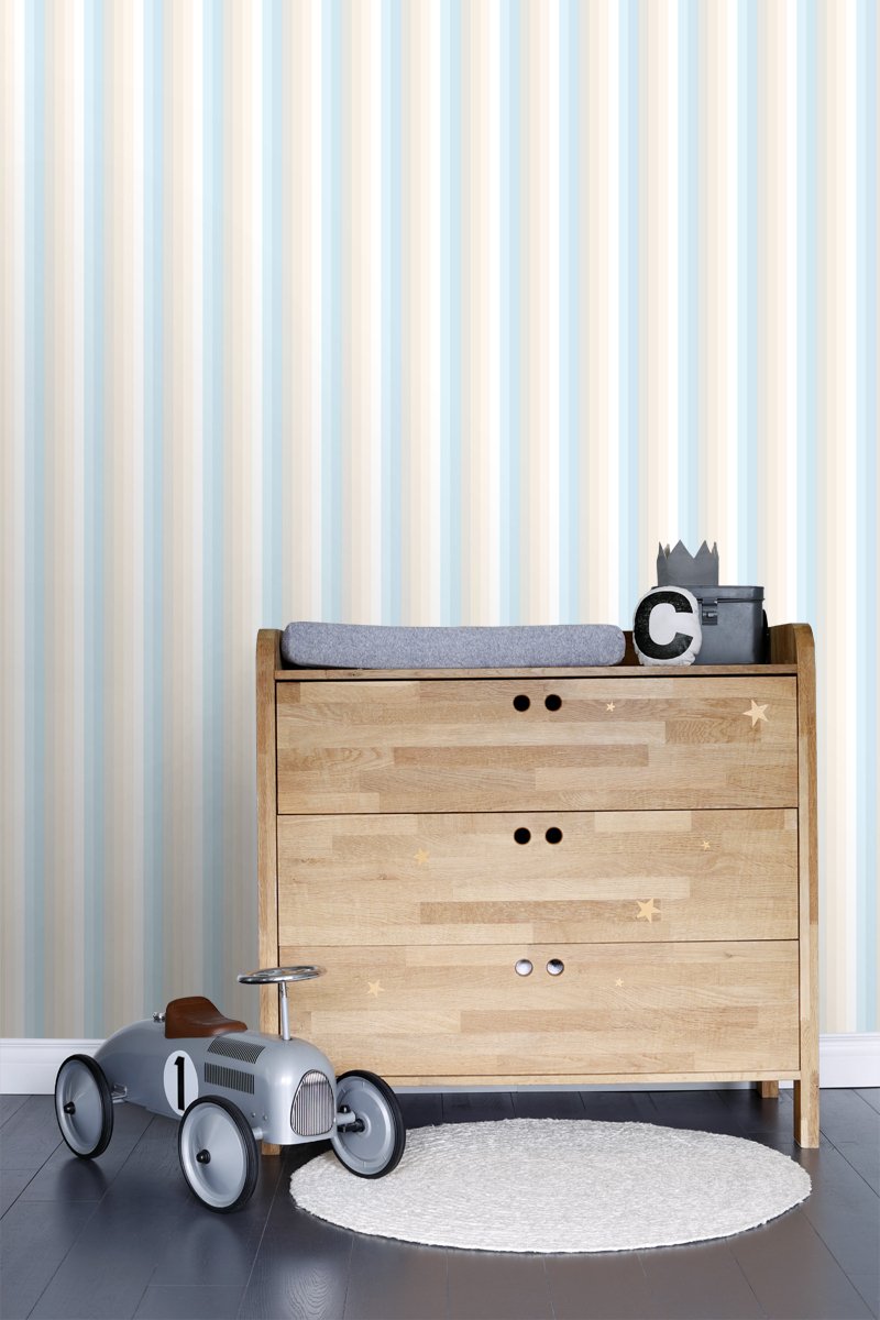 ESTAhome tapet regnbåge - ljusblått och beige - Hemmavid.se