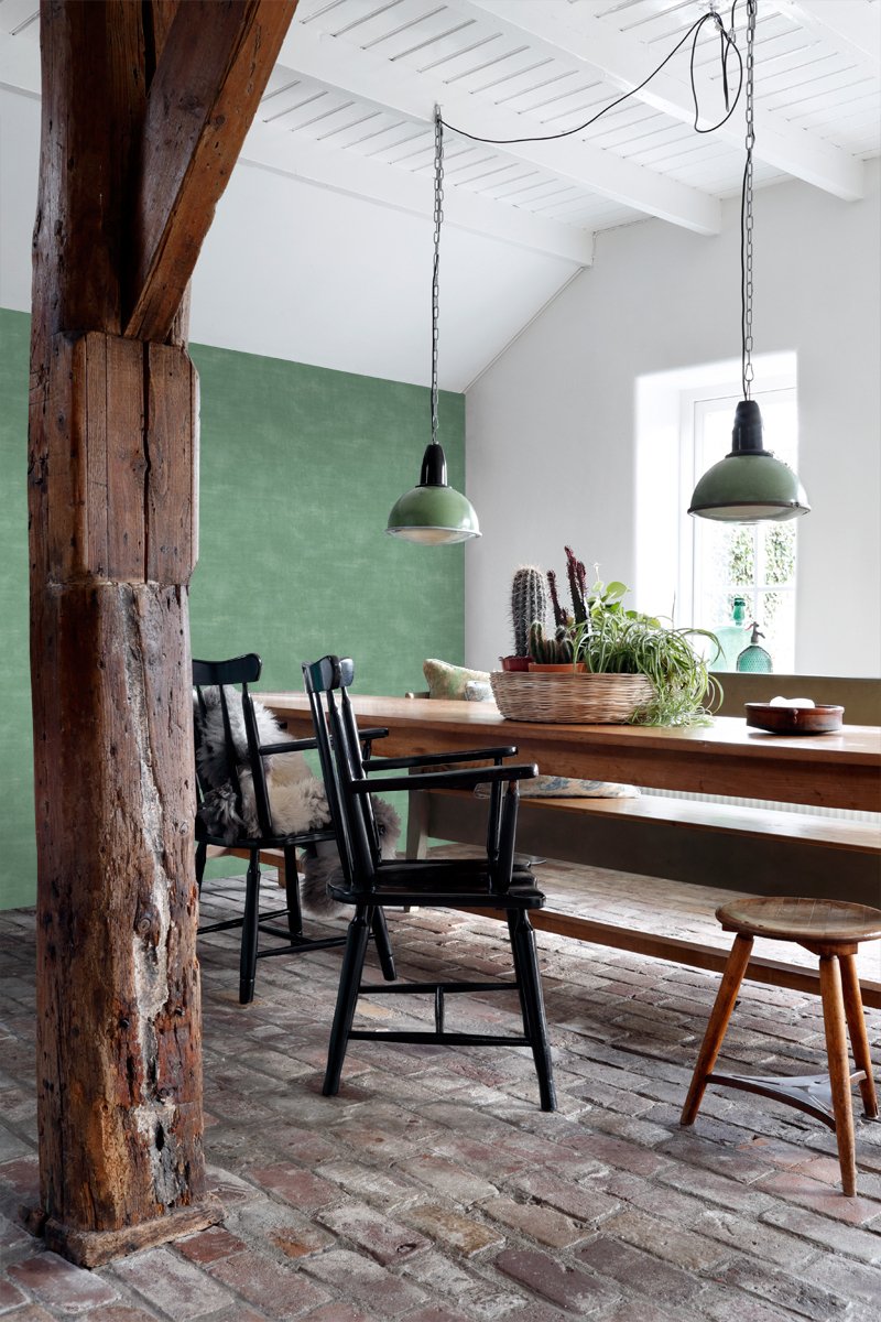 ESTAhome tapet betonglook - grönt - Hemmavid.se