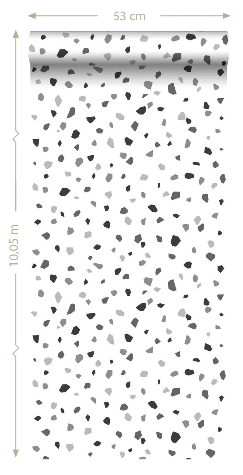 ESTAhome tapet terrazzo - svart, vitt och grått - Hemmavid.se