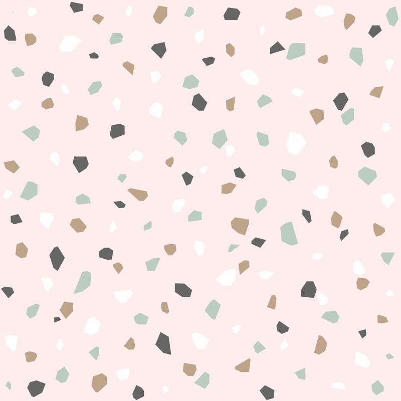 ESTAHOME tapet terrazzo - rosa, vitt och mintgrönt - Hemmavid.se