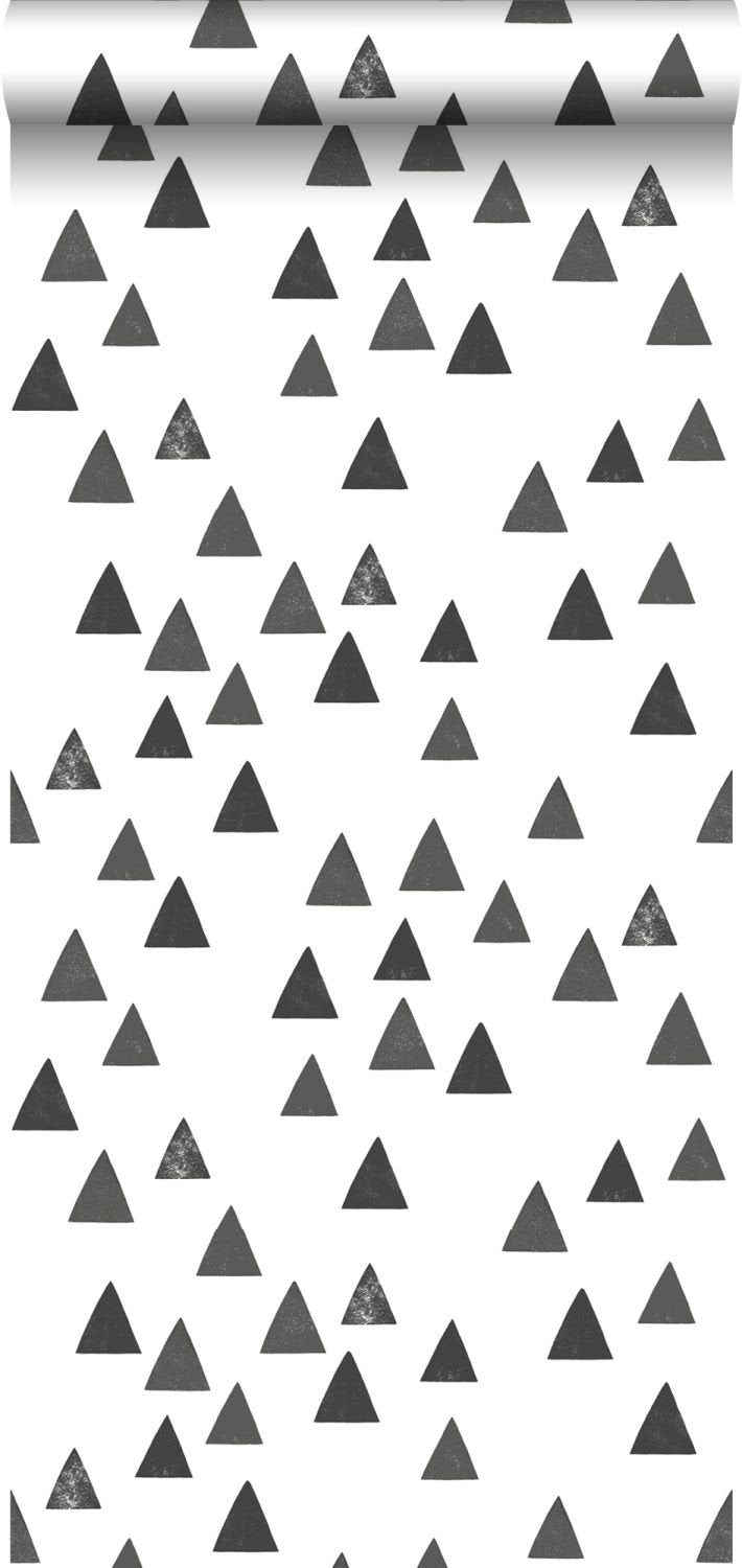 ESTAhome tapet grafiska trianglar - svart och vitt - Hemmavid.se