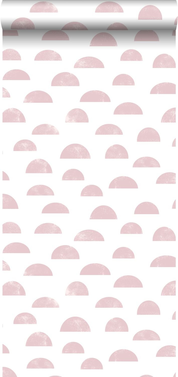 ESTAhome tapet grafiskt motiv - rosa - Hemmavid.se