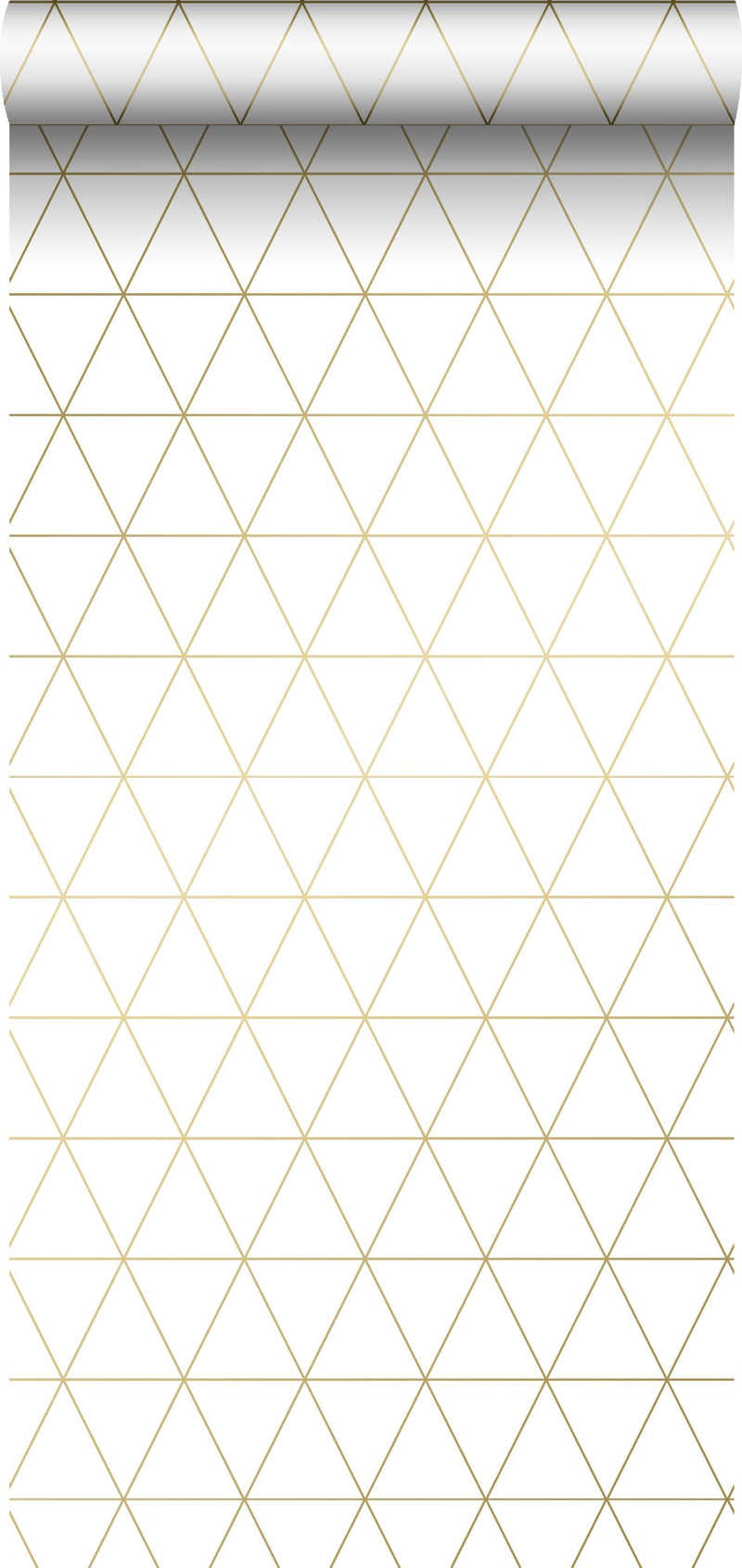 ESTAhome tapet grafiska trianglar - vitt och guld - Hemmavid.se