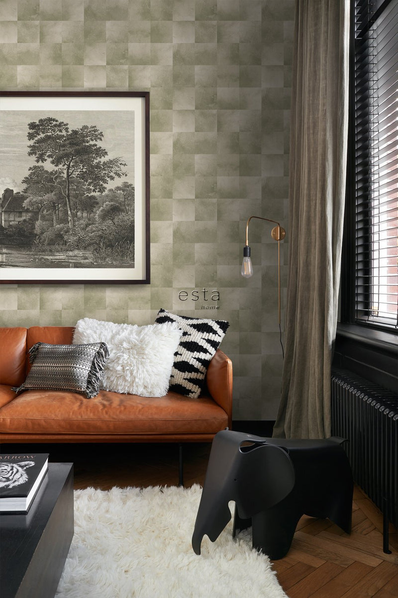 ESTAhome tapet djurmönster varmt beige - Hemmavid.se