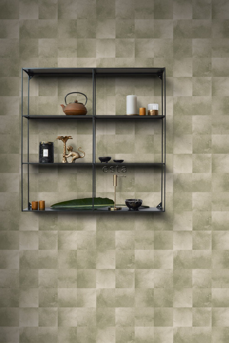 ESTAhome tapet djurmönster varmt beige - Hemmavid.se