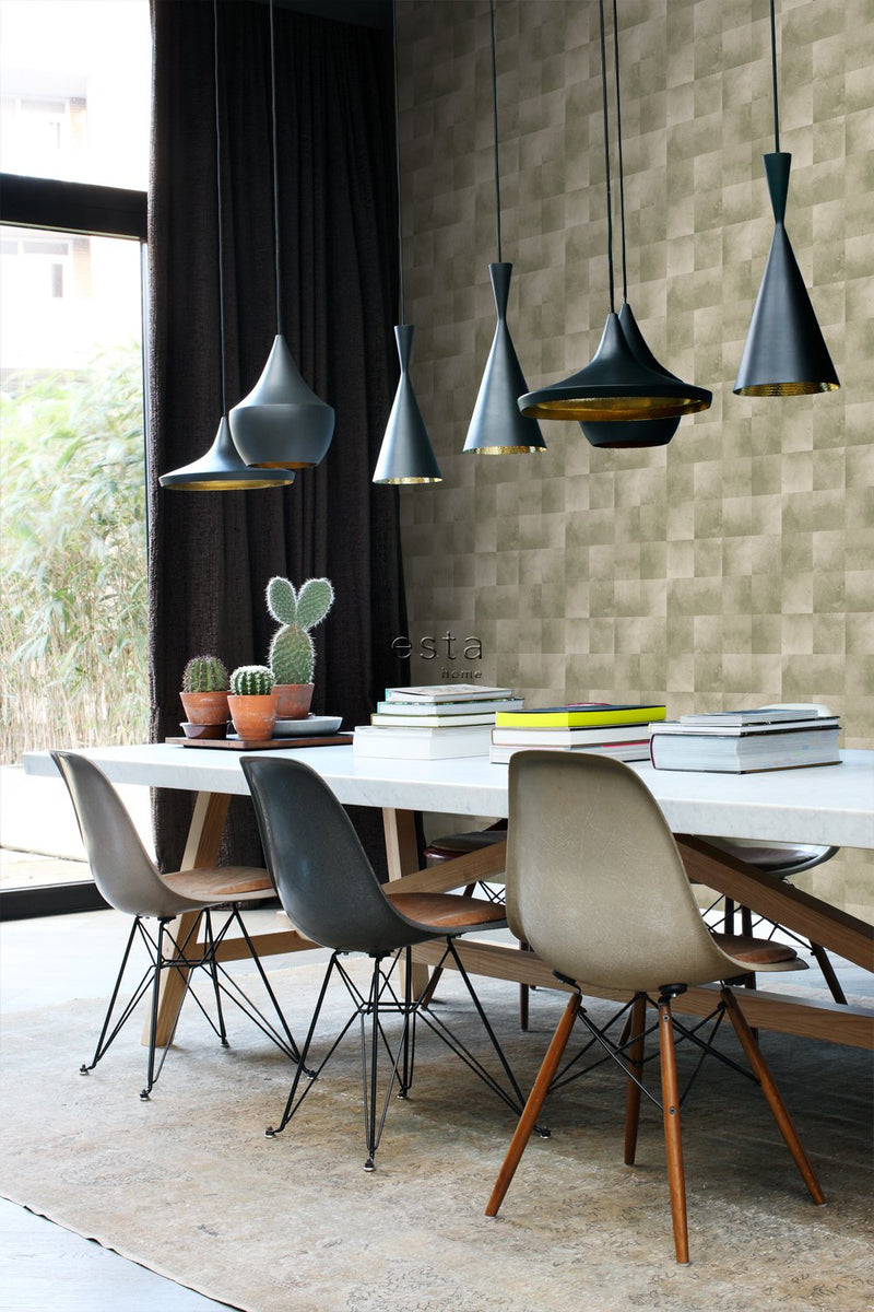 ESTAhome tapet djurmönster varmt beige - Hemmavid.se