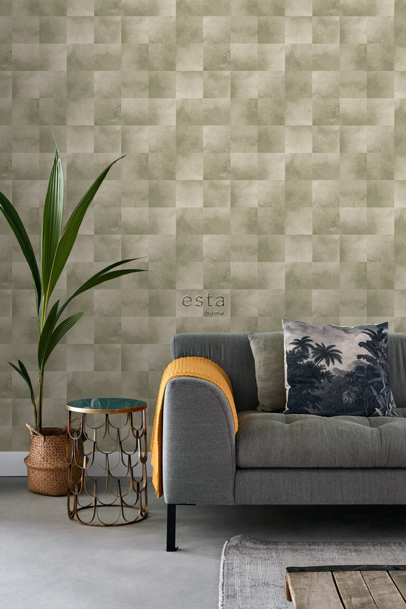 ESTAhome tapet djurmönster varmt beige - Hemmavid.se