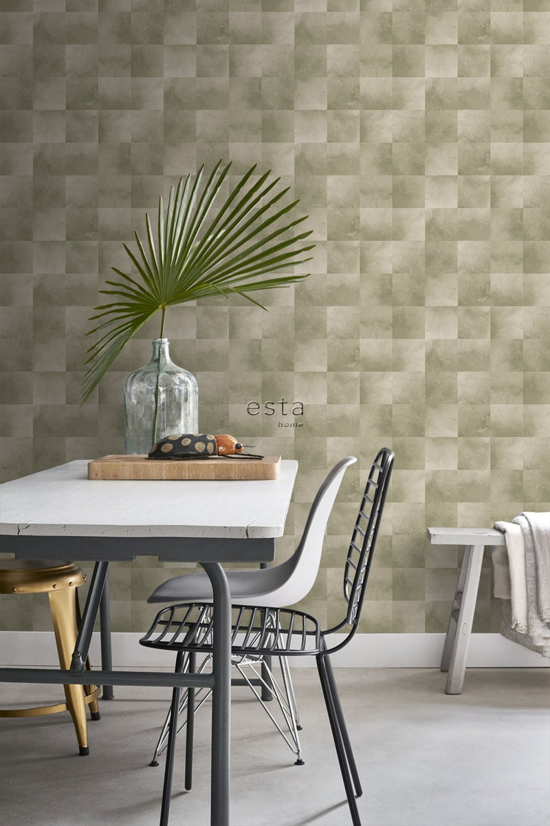 ESTAhome tapet djurmönster varmt beige - Hemmavid.se