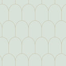 ESTAhome tapet art deco mintgrönt och guld - Hemmavid.se