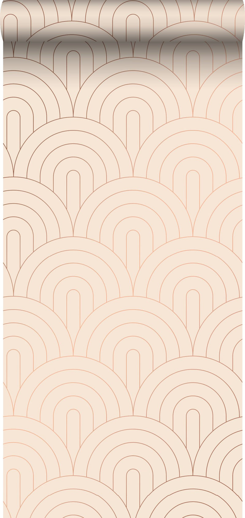 ESTAhome tapet art deco persiko och rosa guld - Hemmavid.se