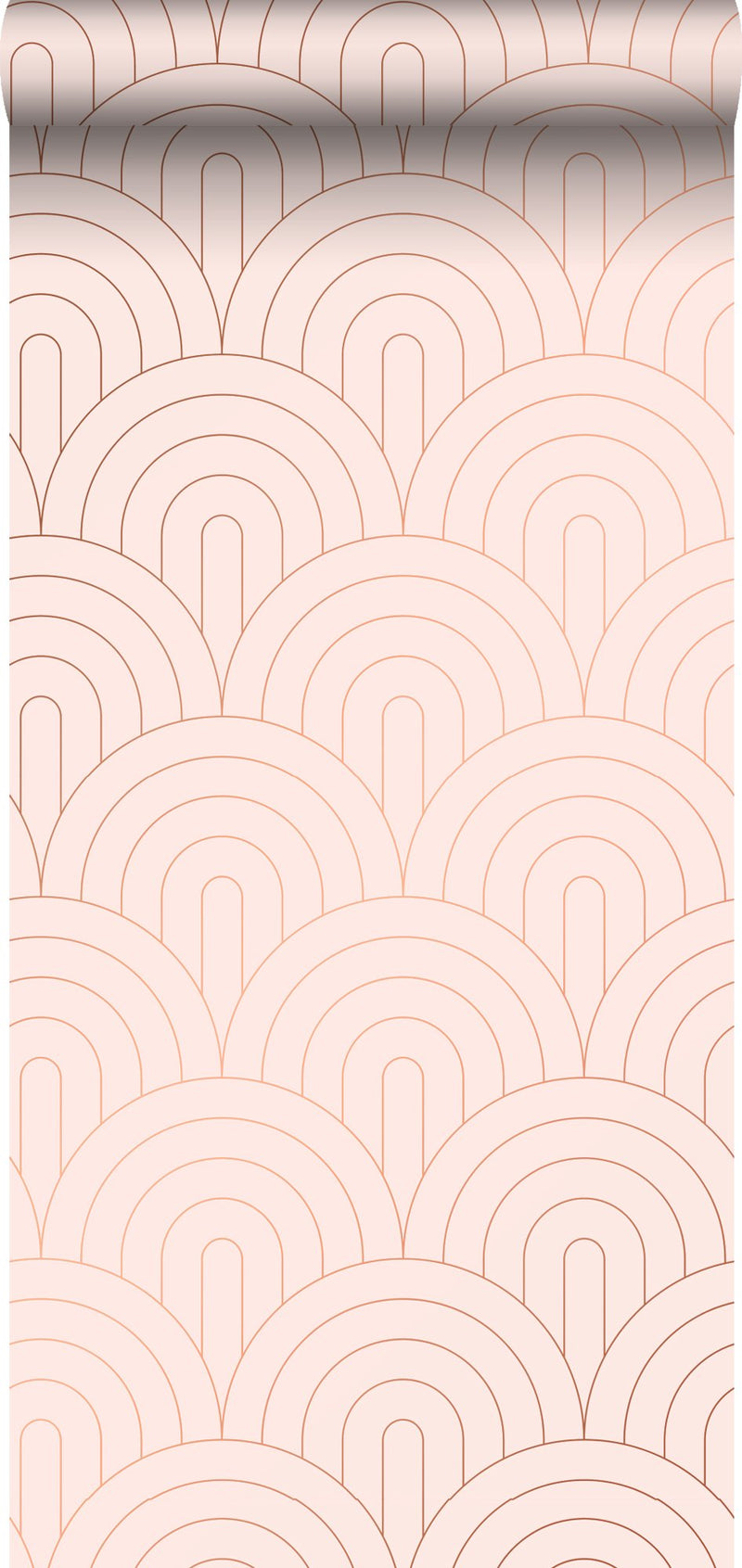 ESTAhome tapet art deco milt rosa och rosa guld - Hemmavid.se