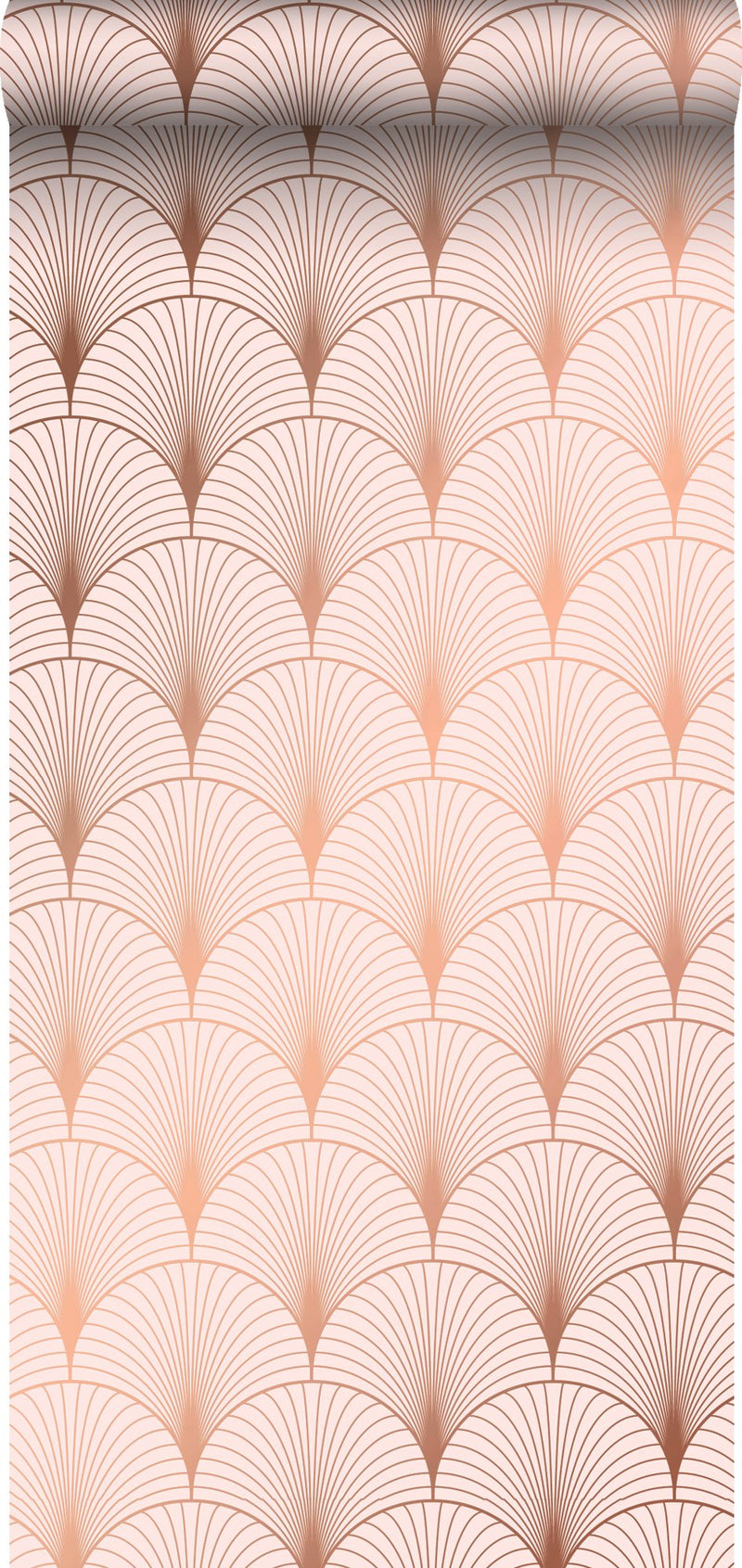 ESTAhome tapet art deco milt rosa och rosa guld - Hemmavid.se