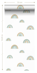ESTAhome tapet regnbågar ljusblått och beige  på Hemmavid.se