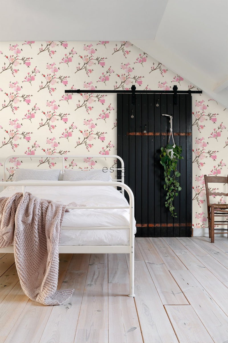 ESTAhome tapet körsbärsblom - rosa - Hemmavid.se