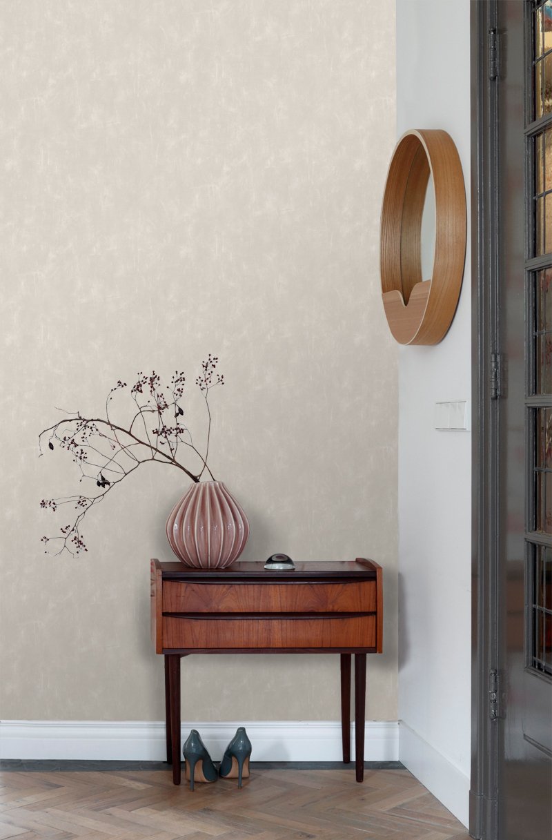 ESTAhome tapet enfärgad med målningseffekt - beige - Hemmavid.se