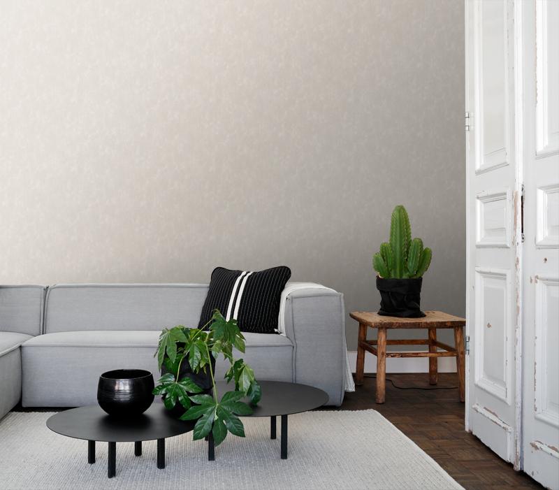 ESTAhome tapet enfärgad med målningseffekt - beige - Hemmavid.se