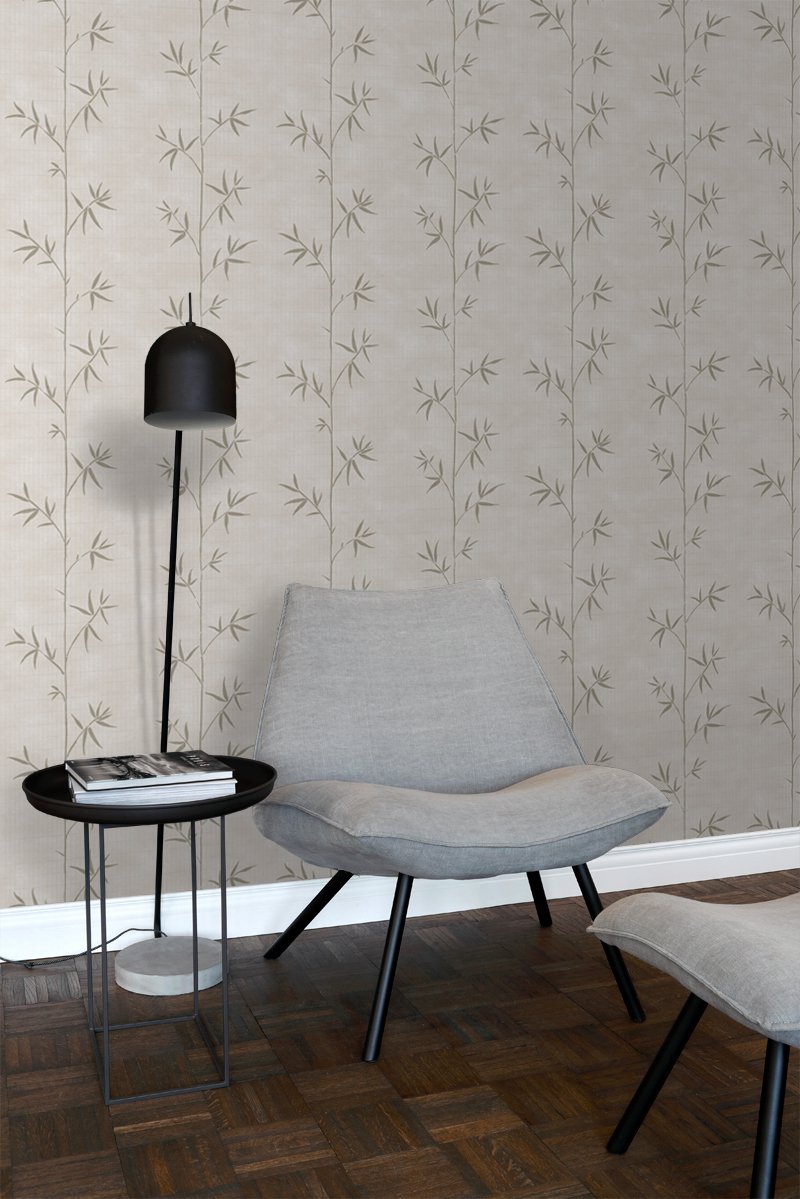ESTAhome tapet bambu - mörkbeige - Hemmavid.se
