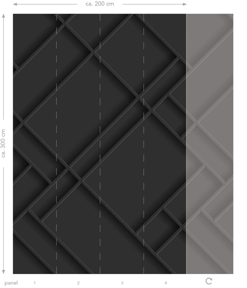 ESTAhome fototapet väggpanel - antracitgrått - Hemmavid.se