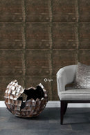 Origin tapet metallplåtar med nitar - rostbrunt - Hemmavid.se