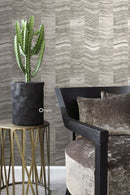 Origin tapet ränder av skiktad marmor - ljusgrått - Hemmavid.se