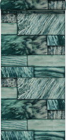 Origin tapet marmorstenar - smaragdgrönt - Hemmavid.se