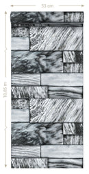 Origin tapet marmorstenar - svart och vitt - Hemmavid.se