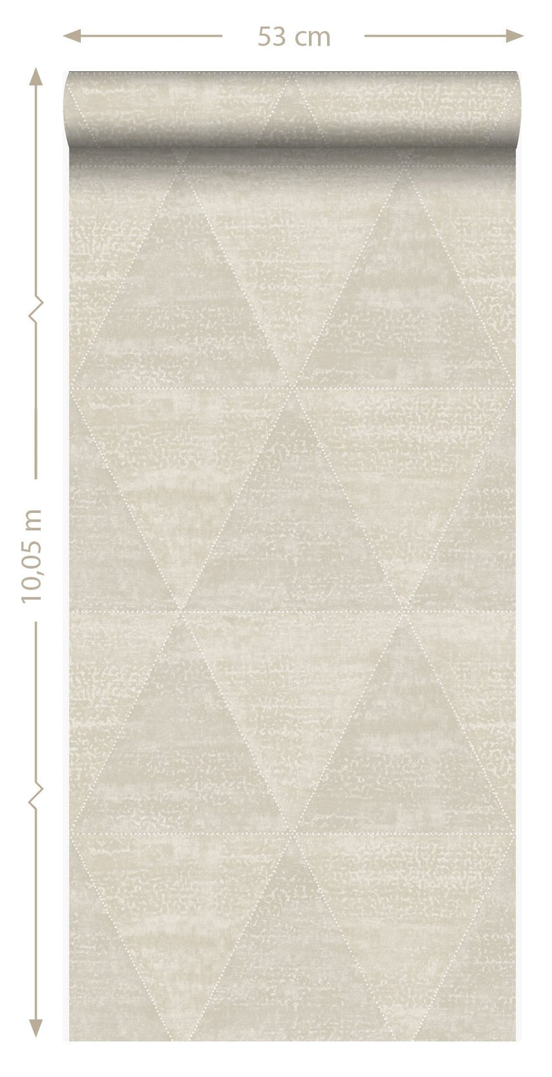 Origin tapet slitna metalltrianglar - beige - Hemmavid.se