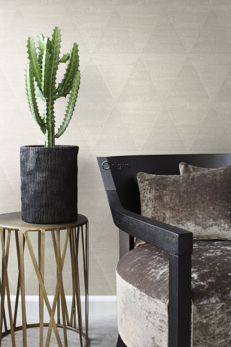 Origin tapet slitna metalltrianglar - beige - Hemmavid.se